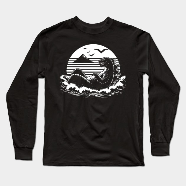 Godzilla Long Sleeve T-Shirt by Rizstor